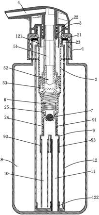 一种双吸管混合式按压泵的制作方法
