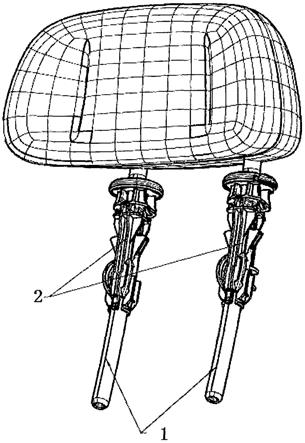 一种弧形槽锁止结构的汽车座椅头枕的制作方法