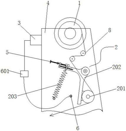 一种剑杆织机的经轴张紧控制装置的制作方法