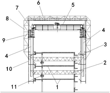 一种免塔吊建筑装配式构件吊装平台的制作方法