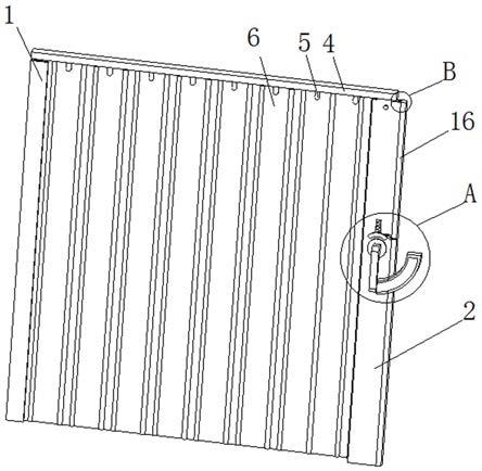 一种轻薄结构的磁吸式PVC折叠门的制作方法