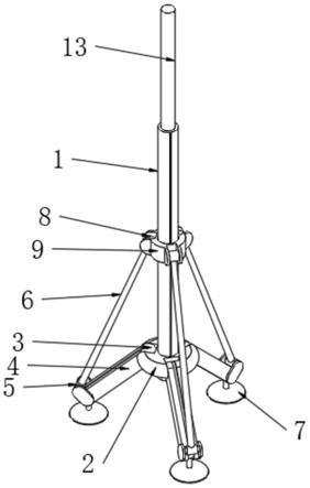 一种补光灯三角支架伸缩杆伸缩折叠一体结构的制作方法