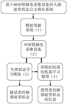 基于40导联脑电采集设备的人脑疲劳状态自主辨识系统的制作方法