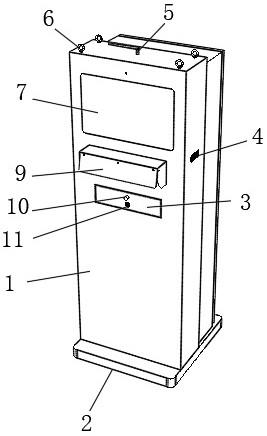 一种高稳定性的立式横屏户外自助机的制作方法