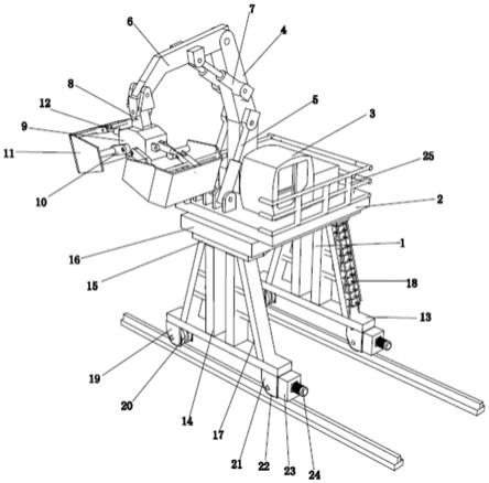 一种龙门架式抓料机的制作方法