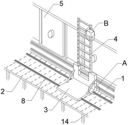 一种造纸产线用输送辊架侧爬架装置的制作方法
