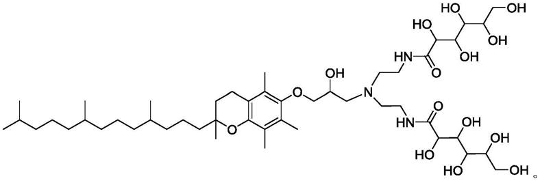 一种DL-α-生育酚D-葡萄糖酰胺基类非离子表面活性剂及其制备方法与流程