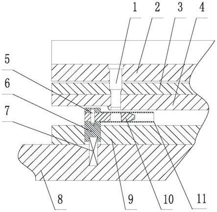 一种用于中空工件冲孔的悬臂模具结构的制作方法