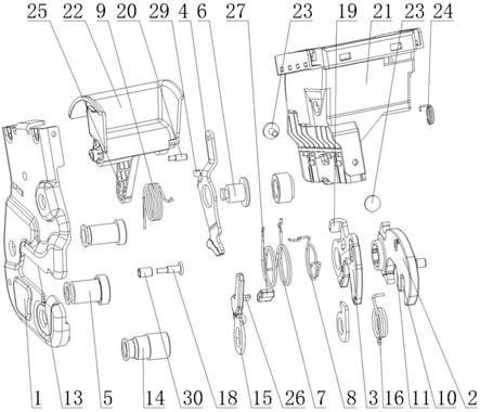 一种轻量化汽车后排座椅一体式两档锁的制作方法