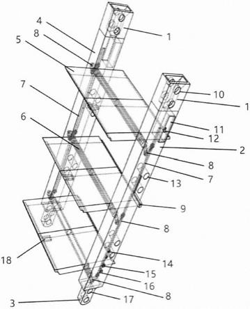 一种登高、工作板两用的模块化翻转式组合型梯子组件