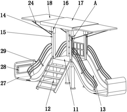 滑滑梯结构图图片