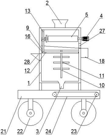 一种煤矸石路基粗颗粒填料施工破碎-拌料-压实一体机的制作方法