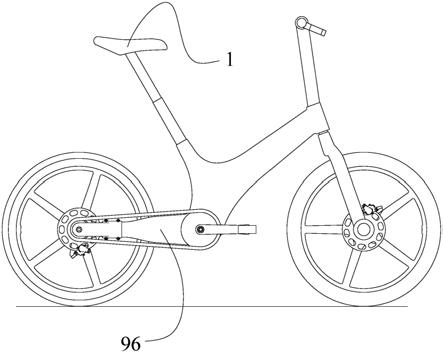 带侧装车轮、悬臂式链架和皮带张紧器的皮带传动踏板自行车的制作方法