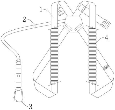 一种具有缓冲防护功能的坠落悬挂安全带的制作方法