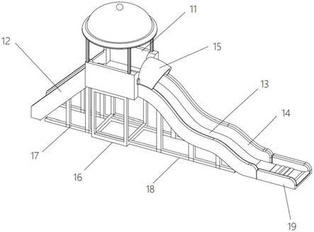 滑滑梯结构图图片
