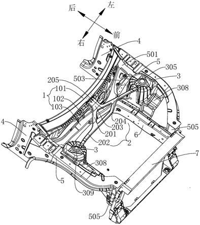 车身前部结构图图片