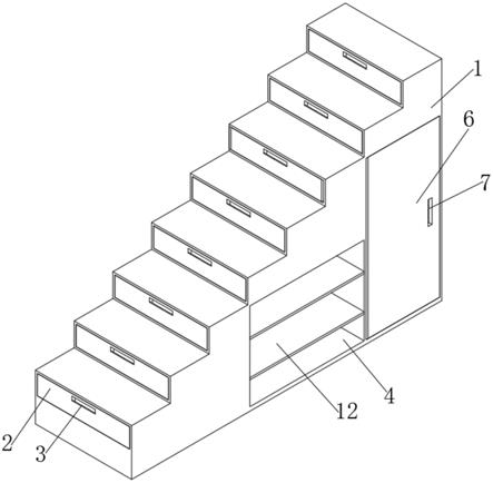 一种装修用建筑物室内多功能楼梯的制作方法