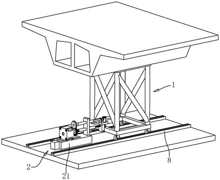 拖拉滑移支架安装公路变截面钢箱梁施工装置的制作方法