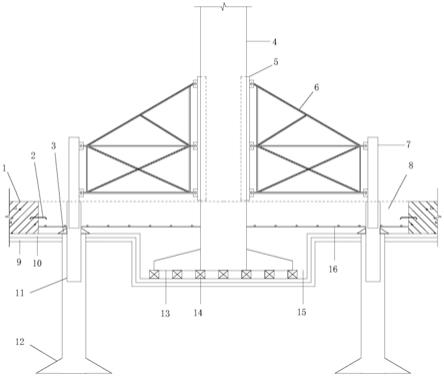 塔吊基础与底板叠合一体化结构的制作方法