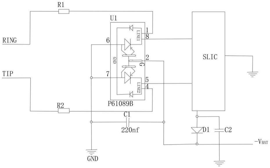 一种SLIC接口保护电路的制作方法