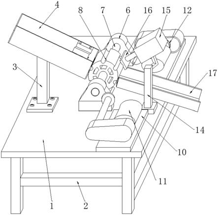 一种半自动的空调消音器倒内角加工设备的制作方法