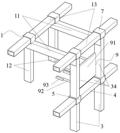 建筑幕墙预埋件工装结构及建筑幕墙的制作方法