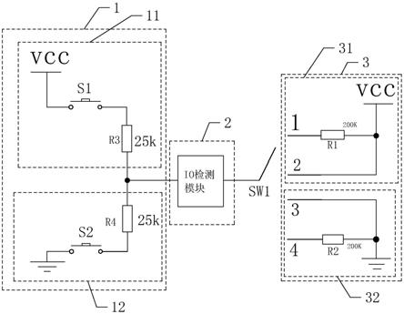 一种纯IO口检测四档拨码开关的电路的制作方法