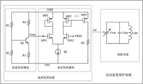 一种非接触卡芯片自动温度保护电路的制作方法