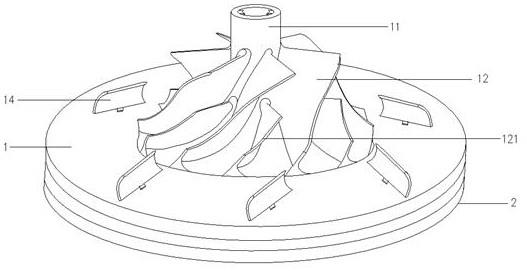 一种前缘为水滴形曲线截面的涡轮增压器用叶轮的制作方法