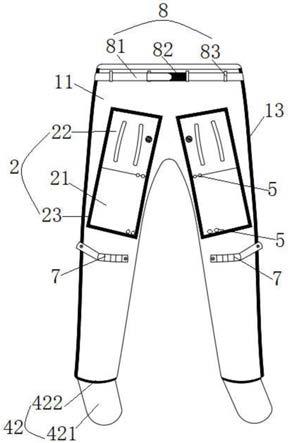 一种适合血液透析下肢插管患者专用服装