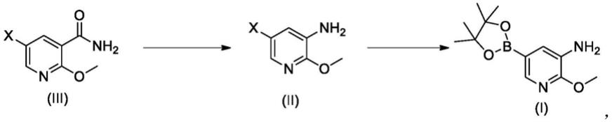 2-甲氧基-3-氨基-5-吡啶硼酸频哪醇酯及其中间体的合成方法与流程