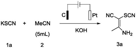 一种1-硫氰基-1-氰基-2-氨基丙烯化合物的电化学制备方法