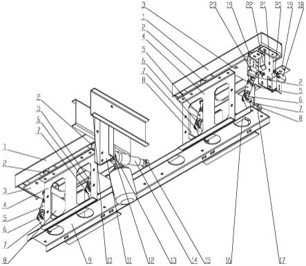 汽车电梯连杆式自动伸缩限位阻挡装置及汽车电梯的制作方法