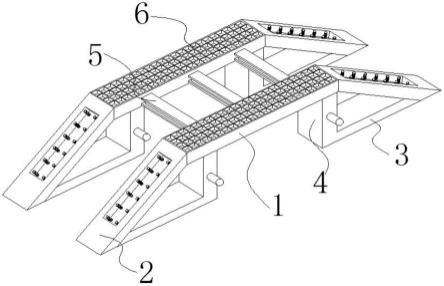 本实用新型属于大坝廊道施工技术领域,特别涉及一种简易型跨廊道便桥