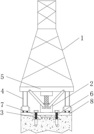 一種帶有加固結構的光通信鐵塔的製作方法