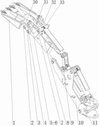 內藏破碎錘挖掘結構的製作方法