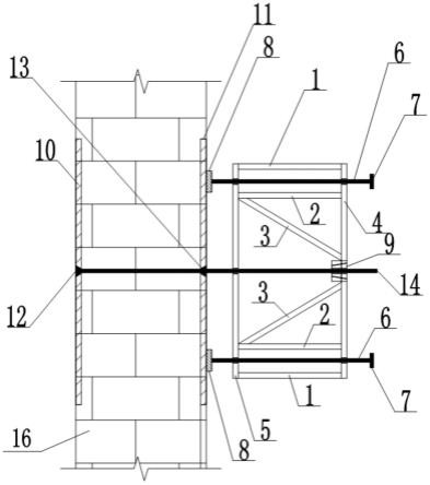 一种砌体墙开洞钢板加固施压装置的制作方法