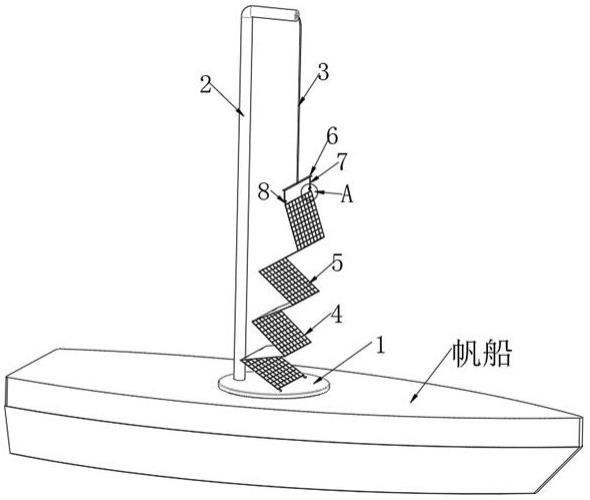 一种安装在帆船太阳能风帆的制作方法