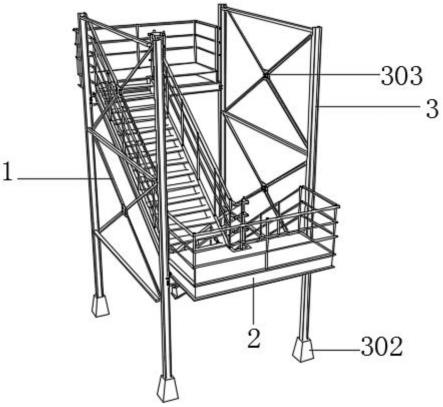 一种建筑楼梯操作防护平台的制作方法