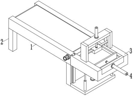 一种铝餐盒加工具有上下料结构的压纹机的制作方法