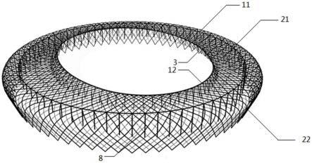 一種輻射式索撐網格結構