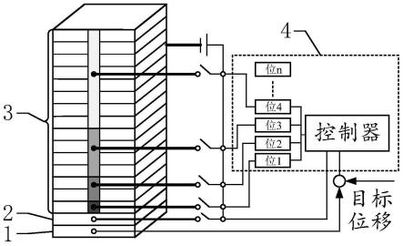 一种二进制编码的数字式自感应压电叠堆装置及工作方法