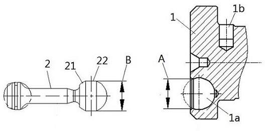 一种主轴与柱塞球头的配合结构的制作方法