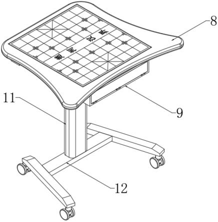 一种可调节桌面倾斜度的电动升降桌的制作方法