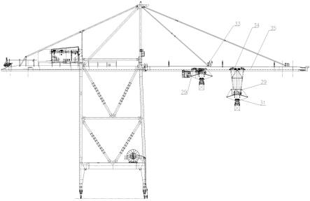 一种具有机械式吊具减摇装置的双小车岸桥的制作方法