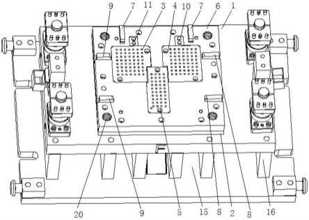 密集孔可调定位式集中冲孔模具的制作方法