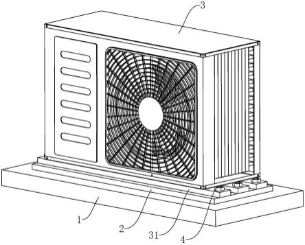 一种空调室外主机减震安装结构的制作方法