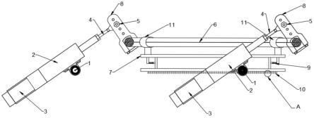 一种超大隔距的双针床织机拉丝电子摆动装置的制作方法