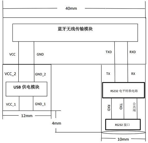 一種集中器rs232與藍牙電路融合模塊