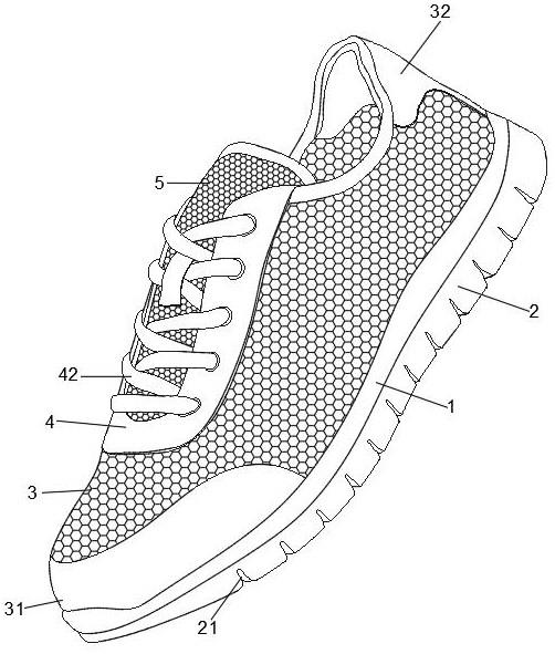 防滑排汗休闲鞋的制作方法